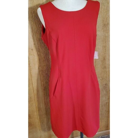 Liz Claiborne Sleeveless Seamed Front Sheath Dress Ladies Size 12 - Picture 2 of 9